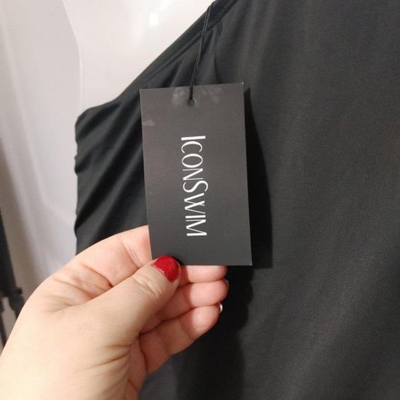 Black tie sides plus size swim suit - Picture 6 of 9